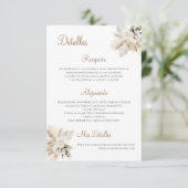Boho Bruiloftdetails in het Spaans Bedankkaart (Staand voorkant)