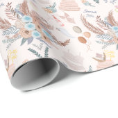 Boho Bruilofts Bruiloftspatroon Cadeaupapier (Rol Hoek)