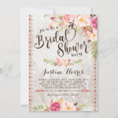 Boho Bruilofts Uitnodiging (Voorkant)