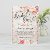 Boho Bruilofts Uitnodiging (Staand voorkant)