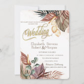 Boho Bruiloftsbloemen Kaart (Voorkant)