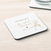 Boho Bruiloftsfeest Coasters Bier Onderzetter (Linkerzijde)
