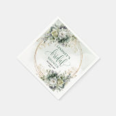 Boho Bruiloftsfeest Groene Goud Bruiloftserviesdoe Servet (Hoek)