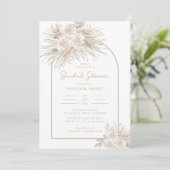 Boho Bruiloftsfeest Kaart (Staand voorkant)