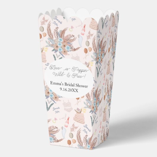 Boho Bruiloftsfeest Patroon Bruiloftsfeest Bedankdoosjes (Achterkant)