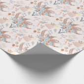 Boho Bruiloftsfeest Patroon Cadeaupapier (Hoek)
