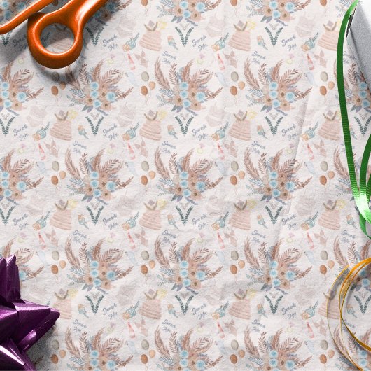 Boho Bruiloftsfeest Patroon Tissuepapier