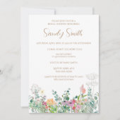 Boho Bruiloftsfeest Watercolor Wilde Bloemen Kaart (Voorkant)