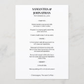 Boho Bruiloftsmenu 5x7 Tropische Bloemen Terracott Menu (Achterkant)