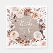 Boho Bruiloftssluiting Servetten Burlap Bruid Word (Voorkant)