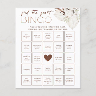 Boho Bruiloftsspellen - Vind de gast Bingo