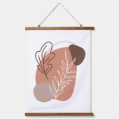 Boho Bruin Beige Neutrale Kleuren Abstract Hangend Wandkleed (Voorkant)