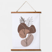 Boho Bruin Beige Neutrale Kleuren Abstract Hangend Wandkleed (Voorkant 2)
