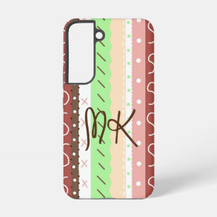 Boho Bruin, Burgundy, Groen en Mauve Whimsisch Samsung Galaxy Hoesje