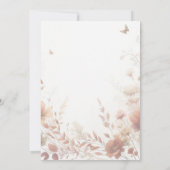Boho Bruin met Vlinders Bruiloft Feest Kaart (Achterkant)