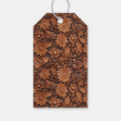 Boho bruine nepleer bloemrijke bruidsdouche cadeaulabel (Achterkant)