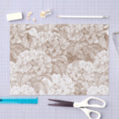 Boho  bruine witte elegant hortensia floral tissuepapier (Craft)