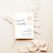 Boho Brunch & Bubble Bridal Shower Invitation Kaart