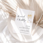 Boho Brunch & Bubble Bridal Shower Invitation Kaart