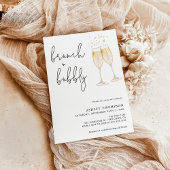 Boho Brunch & Bubble Bridal Shower Invitation Kaart