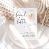 Boho Brunch & Bubble Bridal Shower Invitation Kaart