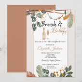 Boho Brunch & Bubble Vrijgezellenfeest Kaart (Voorkant / Achterkant)