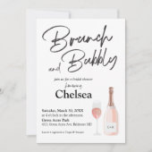 Boho Brunch en Bubble Bridal Shower Invitation Kaart (Voorkant)