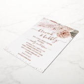 Boho Brunch en Bubble ROOS GOLD Vrijgezellenfeest Folie Uitnodiging (Gedraaid)