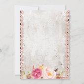 Boho Brunch en bubbly Bridal Shower Uitnodiging (Achterkant)