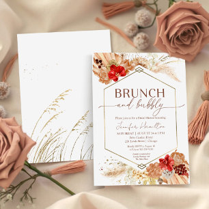 Boho Brunch en Bubbly Terracotta-Vrijgezellenfee Kaart