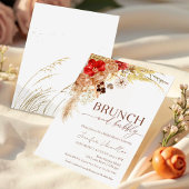 Boho Brunch en Bubbly | Terracotta-Vrijgezellenfee Kaart
