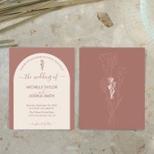 Boho Budget Terracotta Botanical Floral Modern