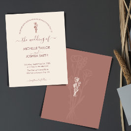 Boho Budget Terracotta Botanical Floral Modern