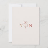 Boho Budget Terracotta Rust Flower Wedding | DIY S Save The Date (Achterkant)