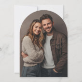 Boho Budget Trouwkoppels Douche Boog Foto Kaart (Achterkant)