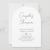 Boho Budget Trouwkoppels Douche Boog Foto Kaart (Voorkant)