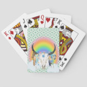 Boho Buffalo Rainbow-spelkaarten Pokerkaarten (Achterkant)