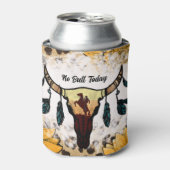 Boho Buffalo Skull Sunflower Leopard sublimatie Blikjeskoeler (Blikje Voorkant)