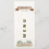 Boho Buitentent Rustieke Kampeer Huwelijksreceptie Menu (Achterkant)