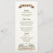 Boho Buitentent Rustieke Kampeer Huwelijksreceptie Menu (Voorkant)