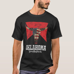Boho Bull Skull Koe Oklahoma Smokeshow Western Cou T-shirt