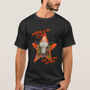 Boho Bull Skull woestijn iets in het Oranje Westen T-shirt