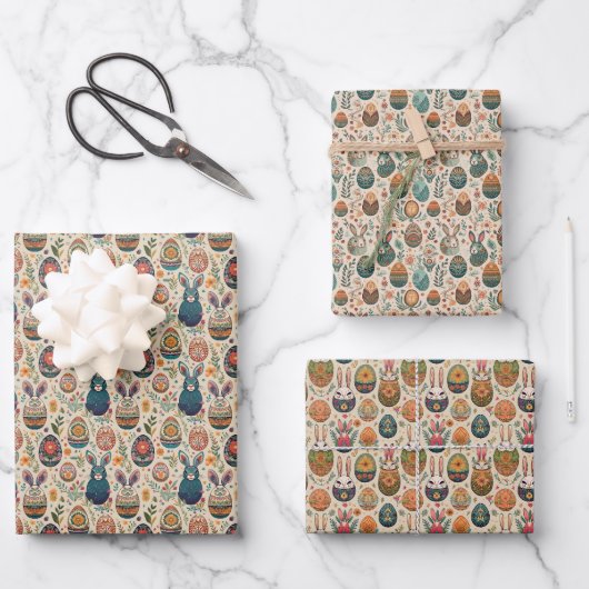 Boho Bunnies Inpakpapier Vel (Voorkant)