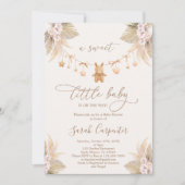Boho Bunny Baby shower Kaart (Voorkant)