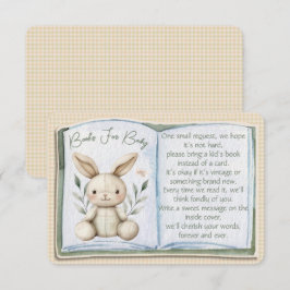 Boho Bunny Boeken Voor Baby Shower Bijlagekaart Informatiekaartje