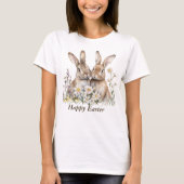 Boho Bunny en een aangepaste Bericht vrouw T-shirt (Voorkant)