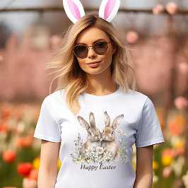 Boho Bunny en een aangepaste Bericht vrouw T-shirt