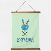 Boho Bunny Face Exken Hangend Wandkleed (Voorkant)