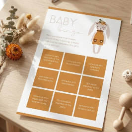Boho Bunny Floral Baby Shower Activity