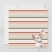 Boho Bunny Minimalist Paasfoto Feestdagenkaart (Achterkant)